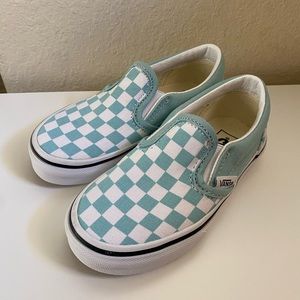 Blue Checkerboard Vans